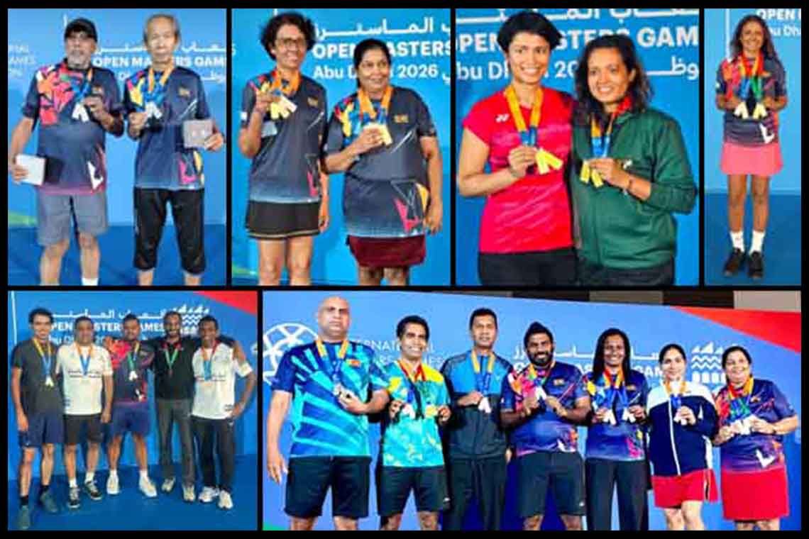 Sri Lanka shuttlers bag 25 medals with nine golds at Open Masters Games 2026